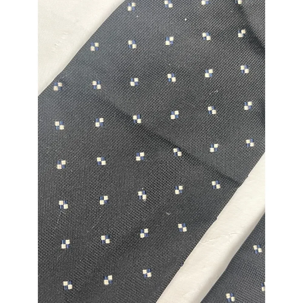 Vintage BARNEYS NEW YORK - Silk Tie - Hand Made in Italy - Black